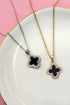18K SS CLOVER NECKLACE